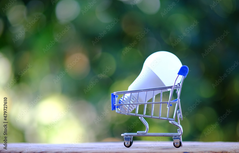 Poster concept of idea, invention, and inspiration with glowing light bulb in hand. you can build a one-of-