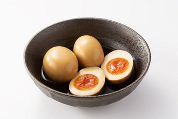 半熟卵　煮卵　味付け卵　卵　ゆで卵　おつまみ　トッピング　卵料理 