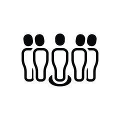 Black solid icon for joining