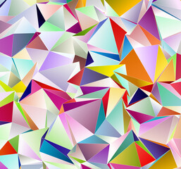3d Triangles, abstract  background. Design wallpaper.