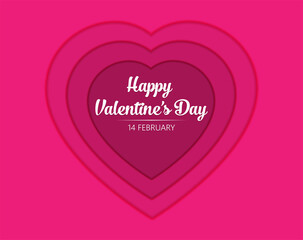 Fototapeta na wymiar Valentines day card with heart. Vector illustration.