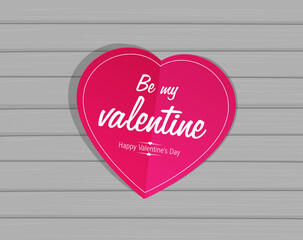 Valentines day card with heart. Vector illustration.