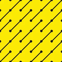 Fotobehang Geel Vector naadloos geometrisch patroon. Herhaalbare gestreepte gele achtergrond. Moderne stijlvolle eindeloze print