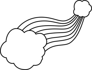 両端の雲と七色の虹のアーチのイラスト 同性愛 ファンタジー