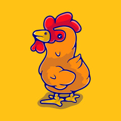 cute chicken illustration