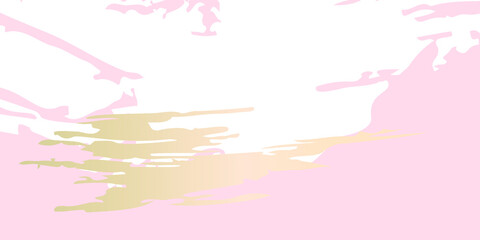 Abstract vector grunge patina effect pastel colored gold  texture. Isolated paint strokes under clipping mask for easy editing. 