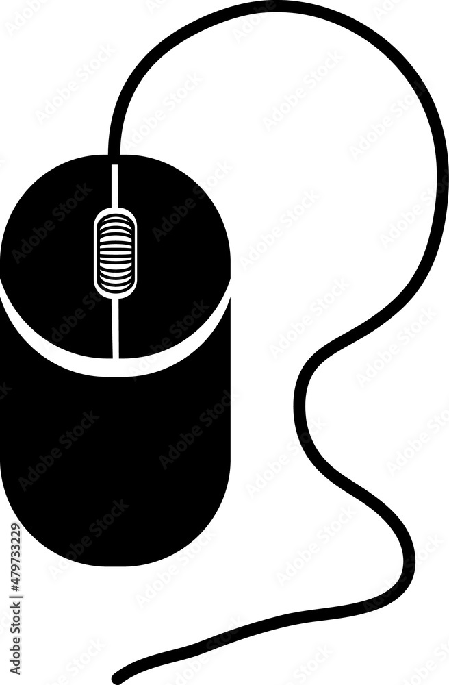 Poster computer mouse vector icon illustration..eps
