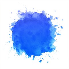 Hand draw blue splash watercolor background