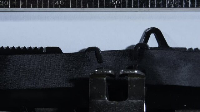 Typing MY STORY with an old manual typewriter