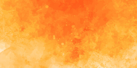 Abstract orange and yellow gradient watercolour paint texture grunge vector background. Light orange yellow watercolor background. Aquarelle ink paint paper texture canvas element for grunge template.