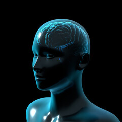 human brain anatomy, medical 3d