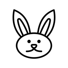 Easter flat line icon. Outline sign for mobile concept and web design, store