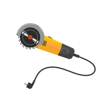 yellow angle grinder tool isolated clip art preview