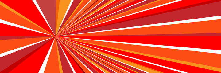 Horizontal background with red rays
