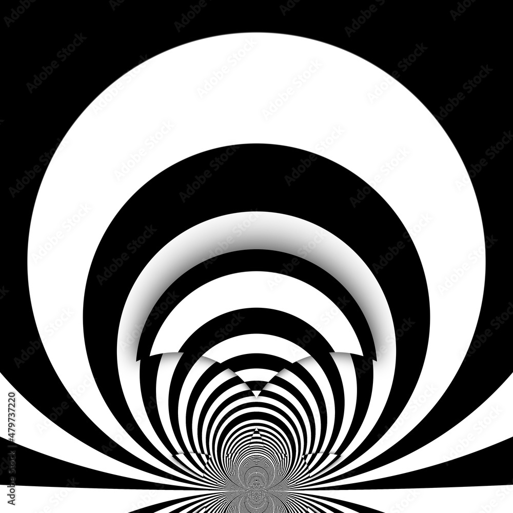 Aufkleber just curved and concentric circular pattern diversity with monochrome lines and triangles