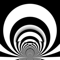 just curved and concentric circular pattern diversity with monochrome lines and triangles