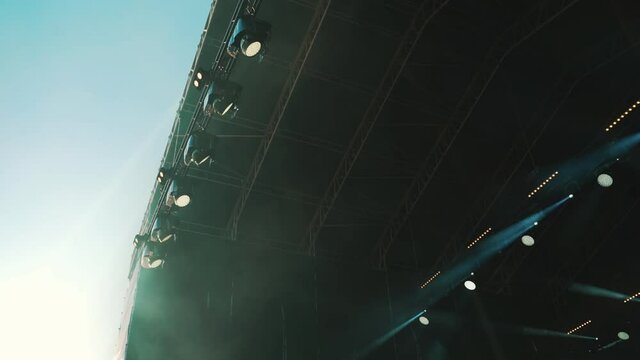 Stage with professional light on the concert.