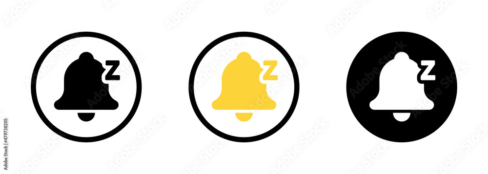 Poster alarm clock icon set. it is time to wake up concept. vector on isolated background. eps 10
