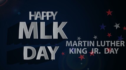 Happy Martin Luther King JR day . abstract background Blue color vector illustration .