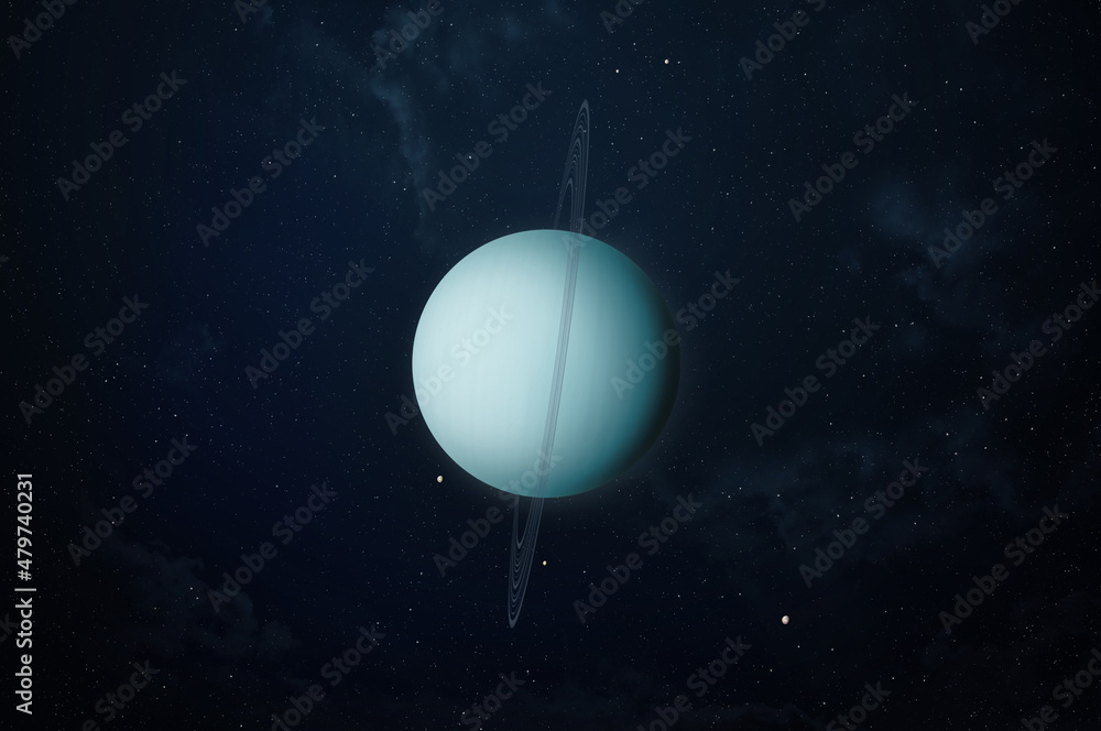 Sticker planet uranus. elements of this image furnished by nasa.