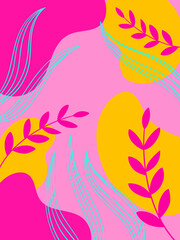 vector illustration background leaves lines nature stripes flora