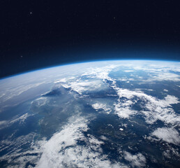 Planet Earth in the space. Elements of this image furnished by NASA.