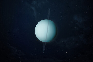 Planet Uranus. Elements of this image furnished by NASA.