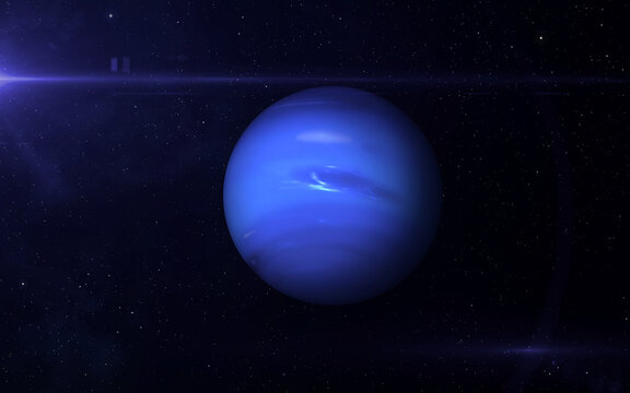 Planet Neptune. Elements of this image furnished by NASA.