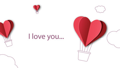 Valentine's day. Postcard. Vector image.