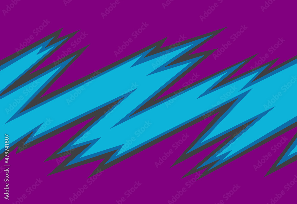 Aufkleber abstract background with purple spikes and jagged zigzag line pattern and some copy space area