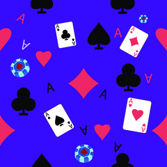 Muster, Hintergrund mit Casino Motiv, Pattern