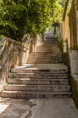 Steps to Trsat castle in Rijeka, Croatia