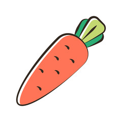 Carrot vector Filled Outline Icon Design illustration. Food and Drink Symbol on White background EPS 10 File
