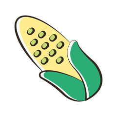 Corn Cob vector Filled Outline Icon Design illustration. Food and Drink Symbol on White background EPS 10 File