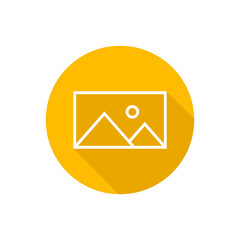 Picture flat icon with shadow