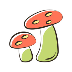 Mushroom vector Filled Outline Icon Design illustration. Food and Drink Symbol on White background EPS 10 File