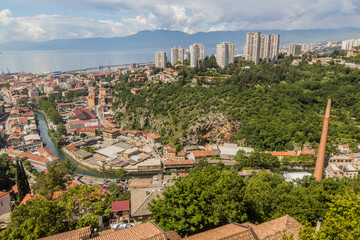 Fototapeta na wymiar Skyline view of Rijeka, Croatia