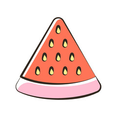 Watermelon Piece vector Filled Outline Icon Design illustration. Food and Drink Symbol on White background EPS 10 File