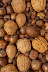 whole nuts isolated on white background