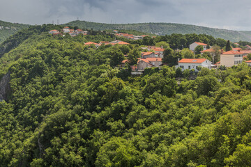 Fototapeta na wymiar Montainous suburbs of Rijeka, Croatia