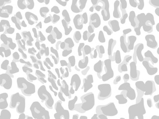 Modèle sans couture blanc peau de léopard. Impression sur tissu et vêtements. Illustration vectorielle