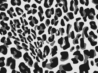 Leopard skin white seamless pattern. Print on fabric and clothes. Vector illustration © Alexander