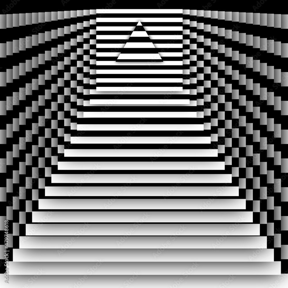 Aufkleber just horizontal pattern diversity with monochrome lines and triangles