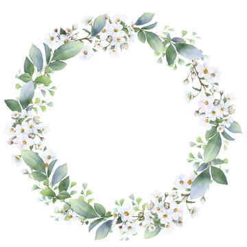 White Floral Wreath