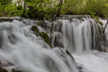 Fototapeta na wymiar Milke Trnine waterfall Plitvice Lakes National Park, Croatia