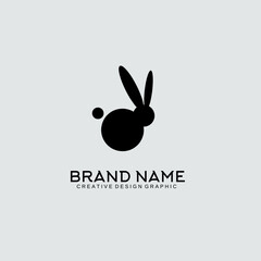 Illustration of a great rabbit logo design for anything related to rabbit animals