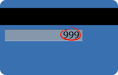 Illustration Blue Credit Card Icon Isolated on white