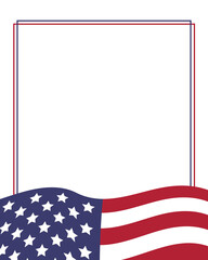 American flag background portrait
