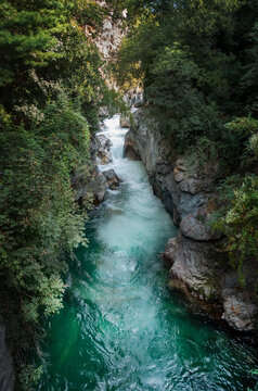 der Fluss Passer in Meran , Südtirol