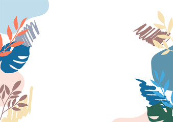 Obraz premium Floral abstract colorful certificate design template